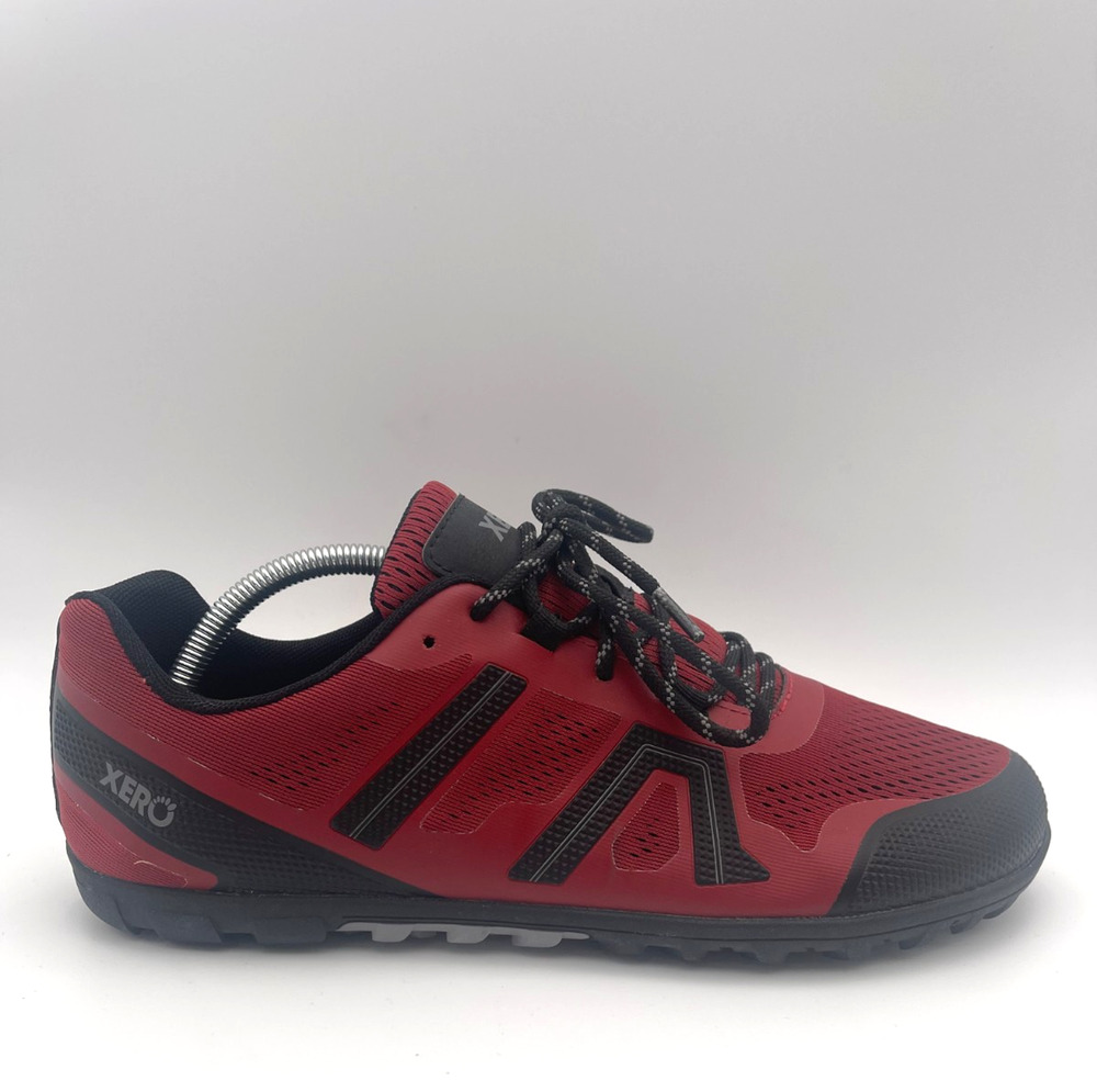 Xero Mesa Trail II Men's Size 10.5 Barefoot Minimalist Running Shoes Red Black